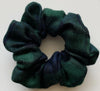 Green Plaid Scrunchie